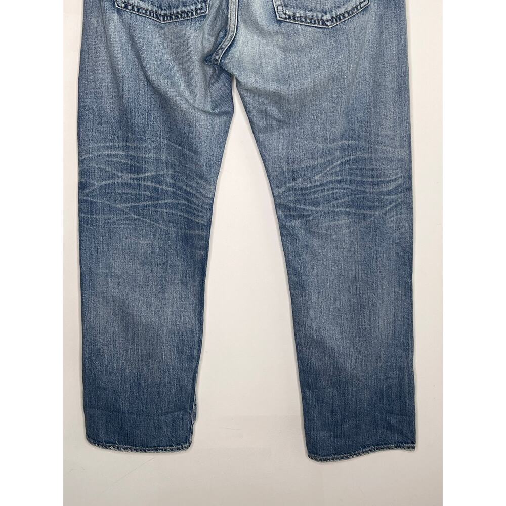 Moussy Vintage Selvedge Paint Splatter High Waisted Button Fly Straight Jeans 28 - Picture 8 of 13